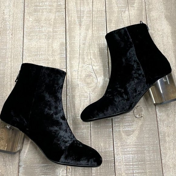 NWT rag and bone Drea Bootie velvet lucite - Picture 9 of 9